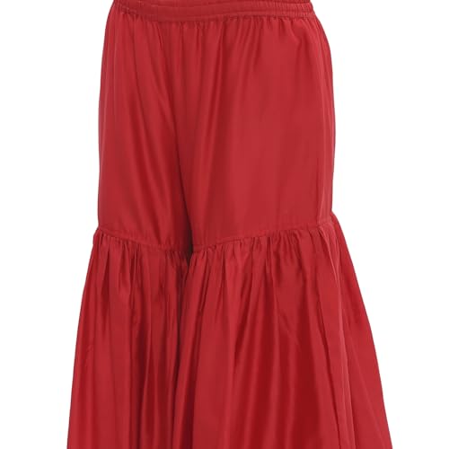 Biba Women Red Yarn-Dyed Strappy Anarkali Suit Set_36