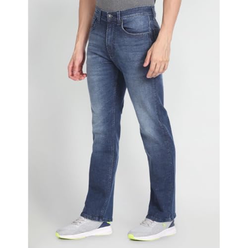 U.S. POLO ASSN. Men's Boot Cut Jeans (UDJENO1234_Blue