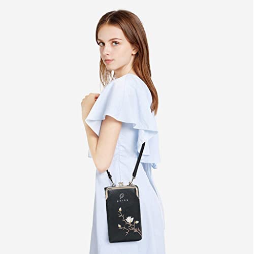 PALAY® Women Crossbody Phone Bags for Max 7.5'' Mobile Phone Holder Pocket Wallet PU Leather Sling Purse Wallet for Women Girls Mini Shoulder Bags with Multi Card Slots