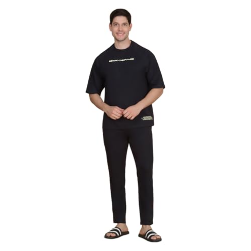 Sweet Dreams Mens Solid Co-Ord Set Navy