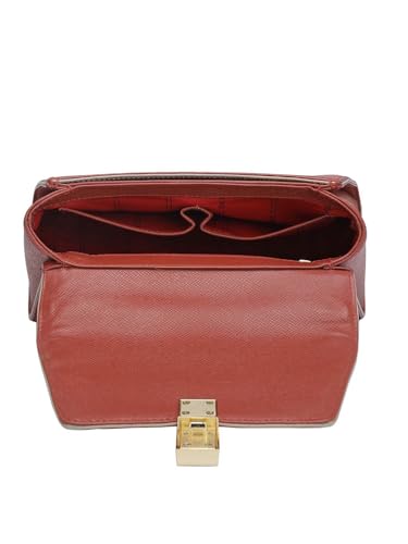 Da Milano Genuine Leather Brown Satchel (01564) (Small)