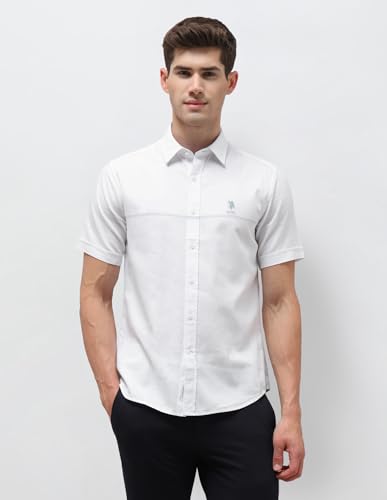 U.S.Polo Association Men's Twill Regular Fit Shirt