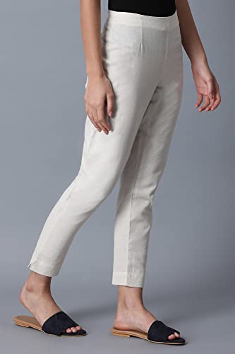 W for Woman Ecru Slim Pants_24CRW160151-211345_3XL