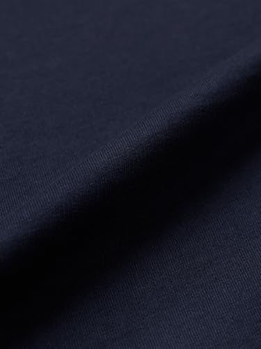 The Souled Store Oversized T-Shirt: Offline Men and Boys Short Sleeve Round Neck Navy Blue Graphic Printed Casual Lightweight Drop Shoulder Streetwear Trendy Oversized T-Shirts