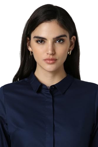 Van Heusen Women's Regular Fit Shirt (VWS4CRGFW06071_Navy