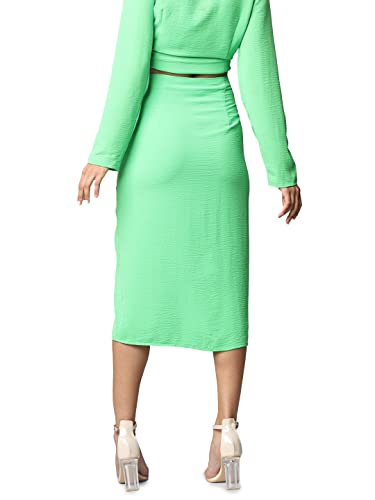 Only Women's Midi Skirt (15269325-Classic Green_Green_L)