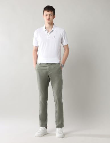 Arrow Sport Men's Slim Fit Night is Young Trousers Green