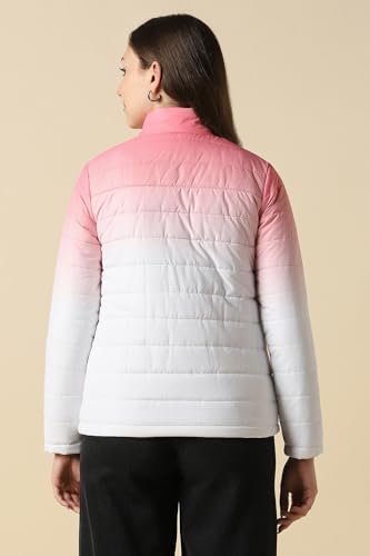Women Pink Textured Casual Jacket