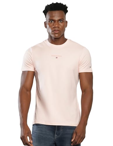 Tommy Hilfiger Mens Pink Color T-Shirt (XL)