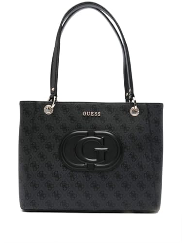 Guess Women's Coal Logo/Black Printed Tote| Ladies Purse Handbags | Gift For Ladies