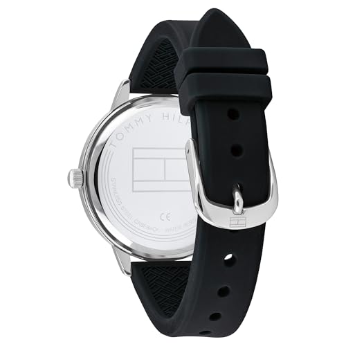 Tommy Hilfiger Quartz Black Dial Silicone Strap Watch for Women