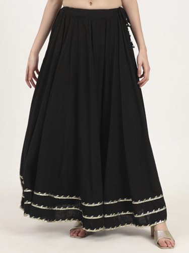 Divena Black Rayon Angarakha pattern Lehenga Choli Sets