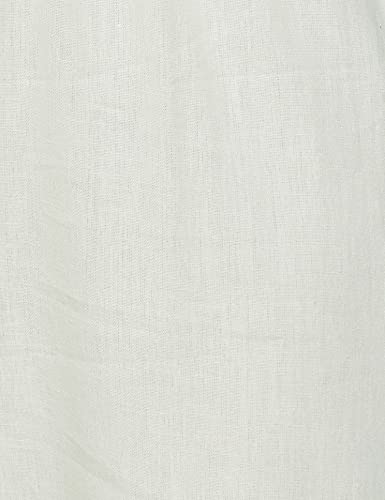 Max Women Solid Drawstring Waist Straight Pants_NOOSPT21OWOFF White_L