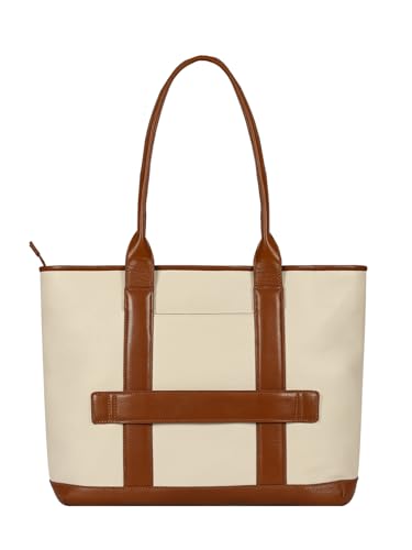 eske Paloma Genuine Leather Braided Tote Bag For Women (Vanilla Cognac)