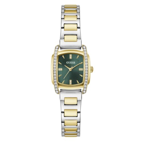 Guess Square 25mm Green Dial Analog Women Watch - GW1096L7