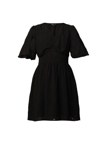 ONLY Women Self Design Party Black Fit and Flare Dress