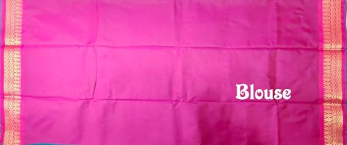 SREE KUMARAN Women's Kanchipuram Kubera Brocade Silk Pure Pattu Sarees With Blouse (VSK433-3)
