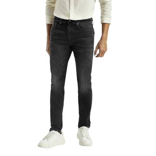 Levi's Men's Black Slim Tapered Fit Mid Rise Jeans, 004AZ-0000, 30