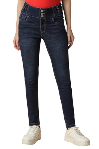 Allen Solly Women Navy Skinny Fit Mid Wash Jeans