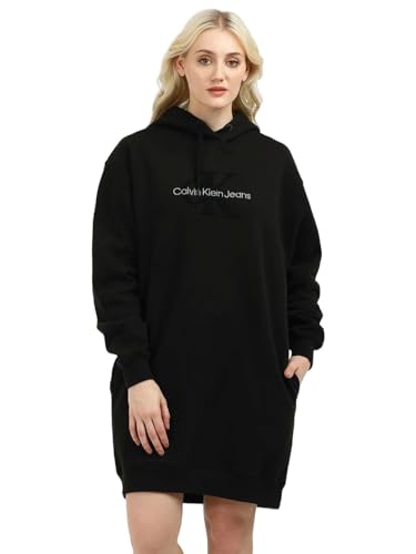 Cotton Hooded Neck Sweatshirt Dress