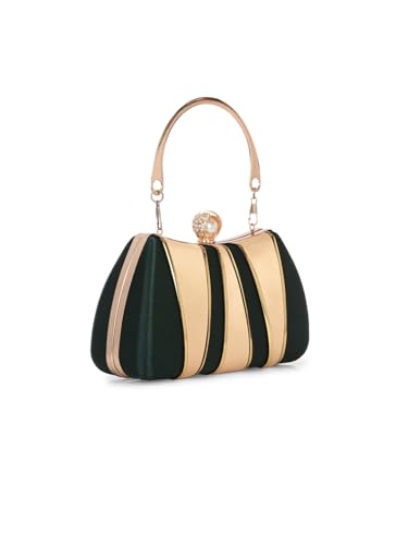 TOOBA Women's Green Handicraft Beautiful Bling Box Clutch Bag for Wedding, Gifts Friends & Family