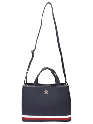 Striped Blue Pu Sling Bag