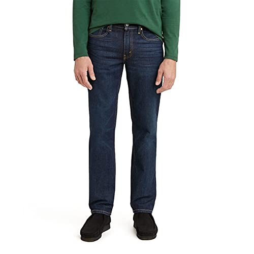 Levi's Men's 514 Straight Fit Stretch Jean, (New) Clean Run - Dark Indigo (Advanced Stretch), 34W x 32L
