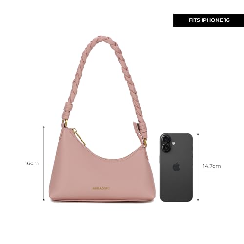 Miraggio Carla Shoulder Bag For Women | Small Shoulder Bag | Gift Items For Women (Pink)