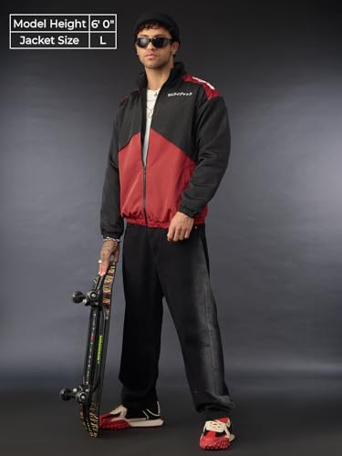 The Souled Store Cartoon Network: Samurai Jack Men and Boys Full Sleeves Stand Collar Graphic Printed Polyester Oversized Fit Lightweight Streetwear Racer Jacket