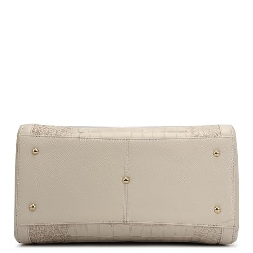 Da Milano Leather White Satchel Bag for Women (00355A-OL)