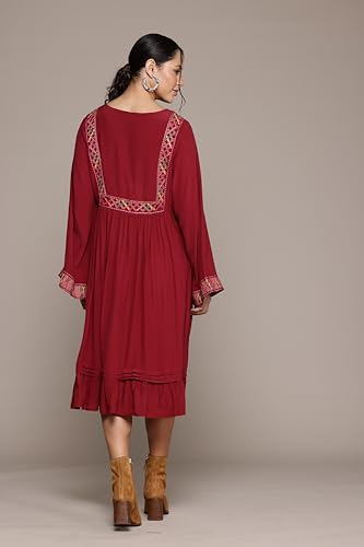 Ritu Kumar Red Peru Solid Dress