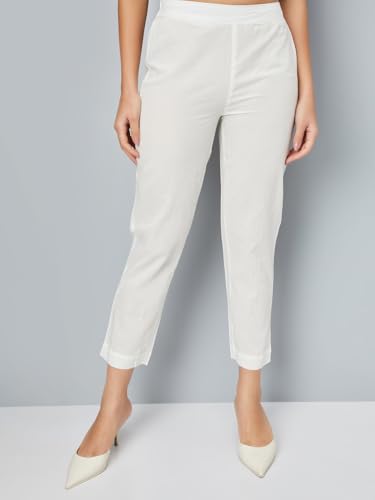 Max Women's Cotton Blend Kurta Set (CTKST54022_Off White