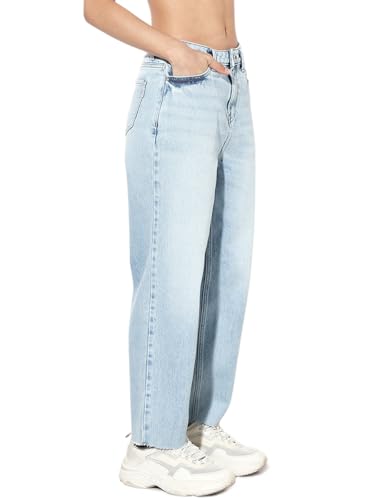 ONLY Women Slouchy Fit Mid Rise Blue Jeans