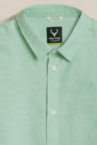 Boys Green Solid Casual Shirt