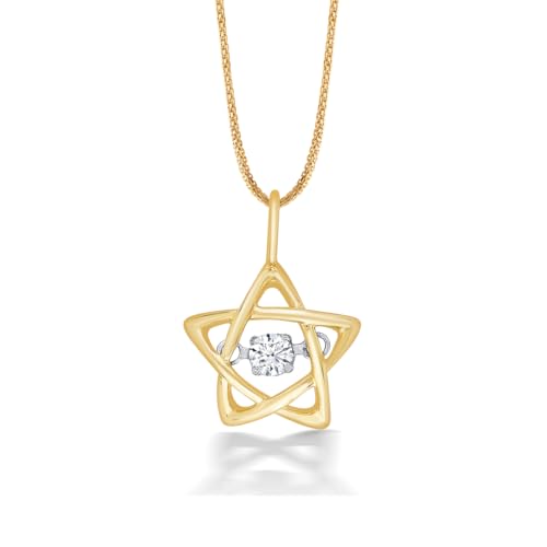 P.N.Gagdil Jewellers 14 Karat Yellow Gold & Diamond Certified Gold Casual Pendant For Women KP10324 IJ/SI