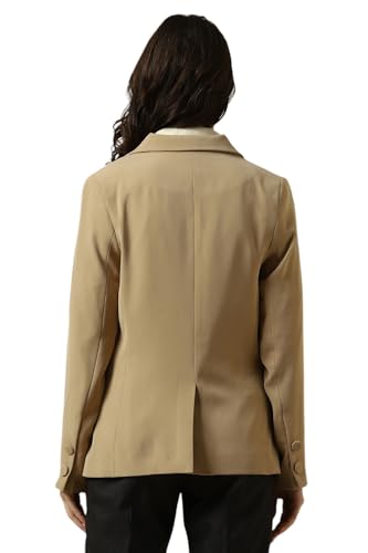Allen Solly Women's Blazer (AHBZWRGPD80259_Khaki