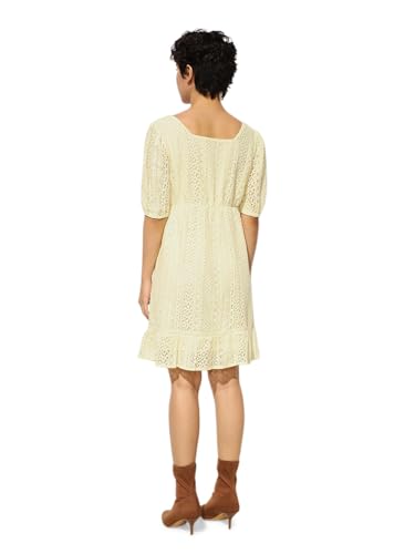 ONLY Women's Fit and Flare Yellow Dress