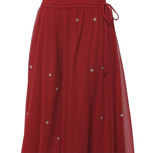 Biba Women's Polyester Kurta Set (SKDMEWAR10864SS25RED_Red