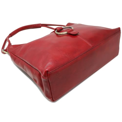 Floto Luggage Zip Pocket Tavoli Tote, Tuscan Red, Medium