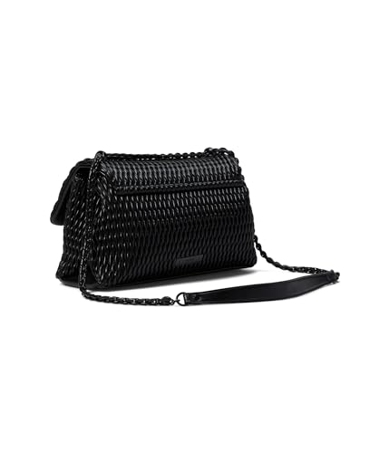 ALDO Womens Eloyse Crossbody Bag, Black/Black, M, western
