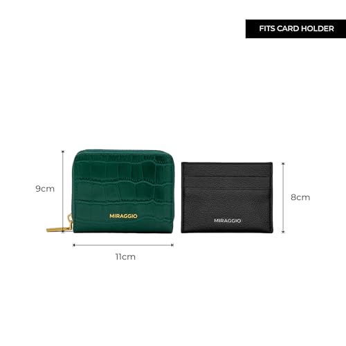 Miraggio Lea Bi-Fold Wallet for Woman with Zip Around Closure |Small Wallet for Women|Gift Items for Women