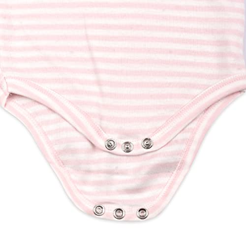 Moms Home Organic Cotton Baby Half Sleeves Bodysuit-Onesie |6-12 Months| - Pack of 5