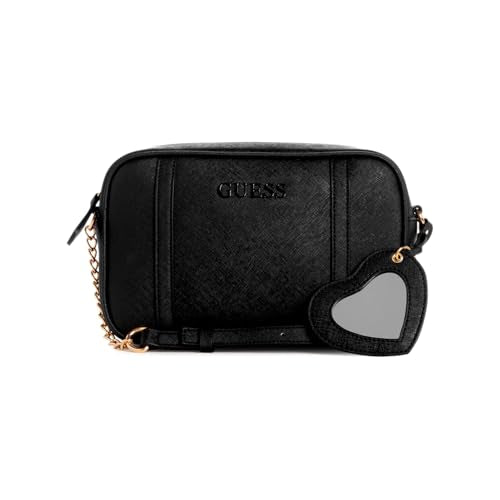 Guess Women's Black Solid Crossbody Bag| Ladies Purse Handbags | Gift For Ladies