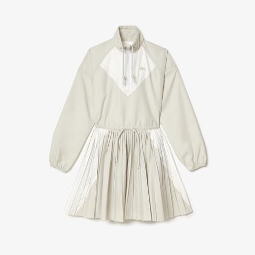 Lacoste Women's Polyester Modern Knee-Length Dress (EF3250_Hammam/Flour_1AQ_40)