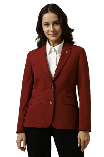 Allen Solly Women's Blazer (AHBZWRGP835468_Maroon