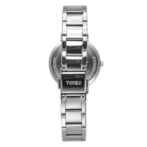 TIMEX Analog Watch for Women with Teal Round Dial & Silver Stainless Steel Bracelet Band Water Resistant Women's Wrist Watches - TWEL18706