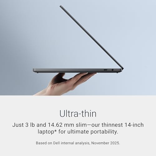 Dell XPS 14 DA14260, AI Powered Series 3 Intel Core Ultra 7 355 Processor, 14" 2K 500 Nits Display, 16GB RAM, 512GB SSD, Wi-Fi 7, Windows 11 + MSO, Graphite, 1.36Kg, Thin & Light Laptop