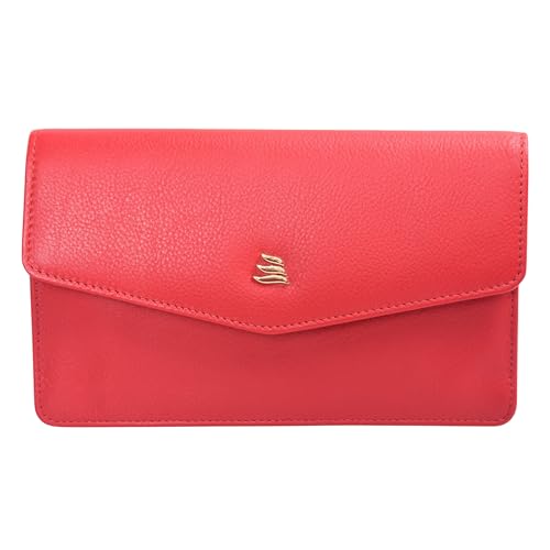Lona Premium Minimalist Leather Clutch – Envelope Silhouette with Subtle Chain Detailing for Modern Elegance