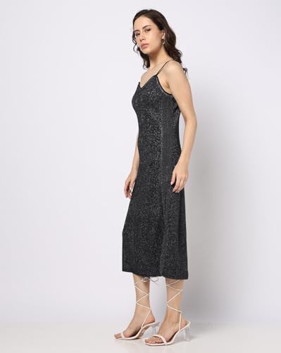 GAP Women's Cotton Classic Below The Knee Dress (442695404_Black