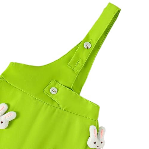 Hopscotch Girls Puff Sleeves White 2-Pc Bunny Applique Blouse & Skirt (6-7 Years)